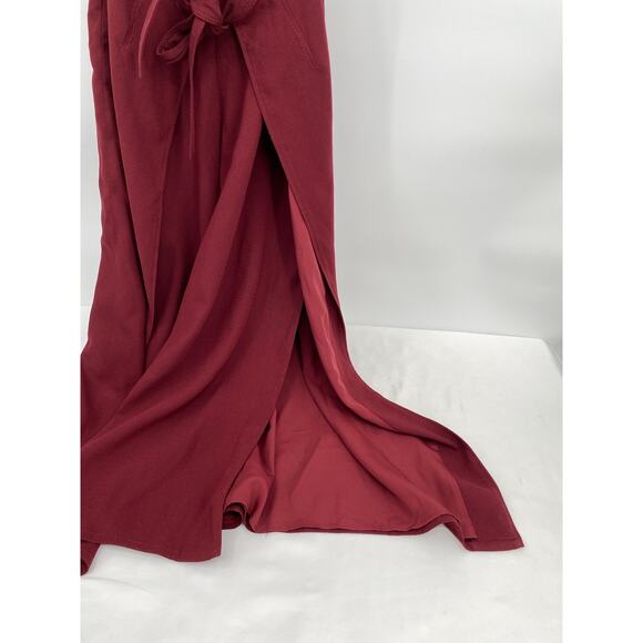 Joie Jumpsuit Mairead Garnet Wide Leg Capri Wrap Tie Open Leg Size 0 NEW - Picture 8 of 16